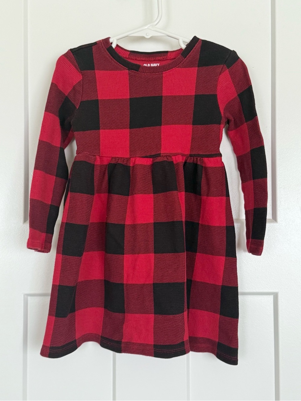 Old Navy Toddler Girls Buffalo Plaid Long Sleeve Dress Size 4T
